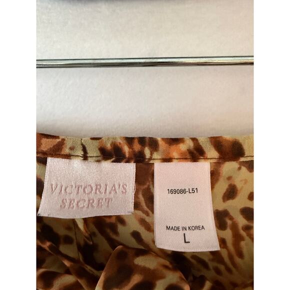 VTG y2k Victoria's Secret Pink Label Swim Cover Pants Sheer Cheetah Print Tie - Picture 4 of 7